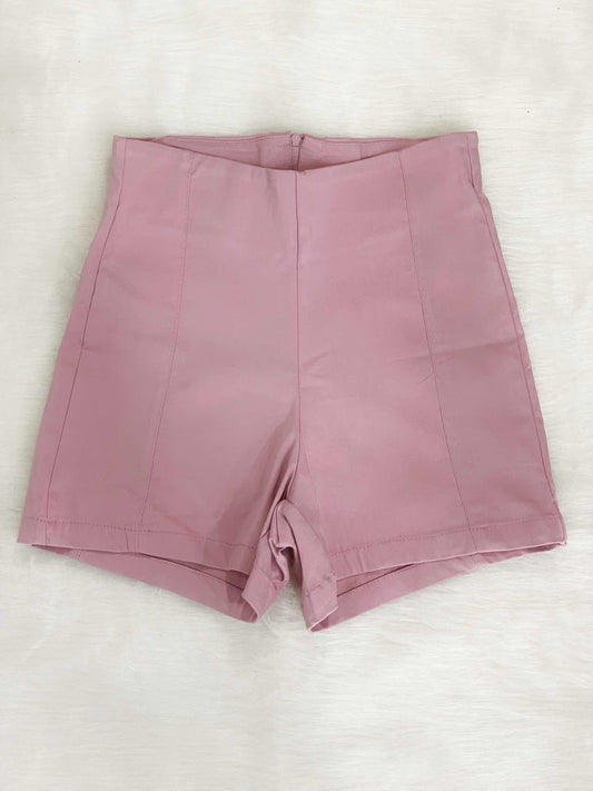 Short talle alto strech palo de rosa