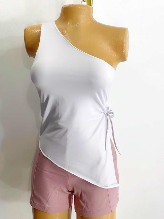 Blusa asimétrica blanca