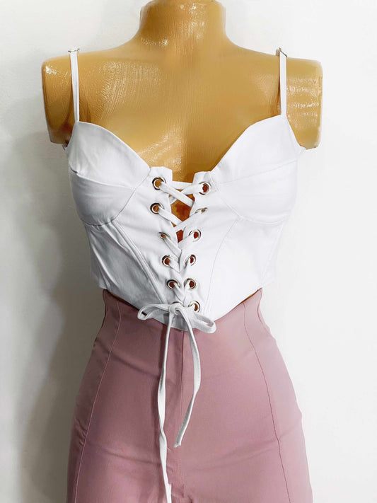 Corset ajustable blanco