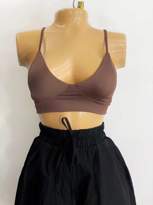 Croptop de copas chocolate