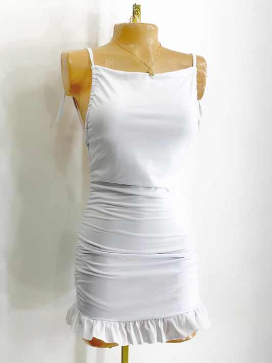 Vestido boleros corto blanco