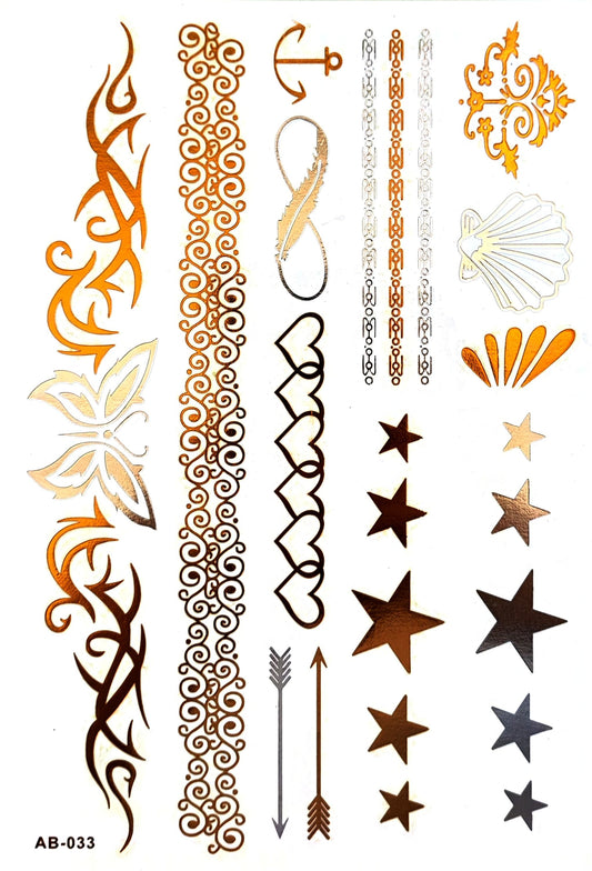 Tatoo metalizados dorados