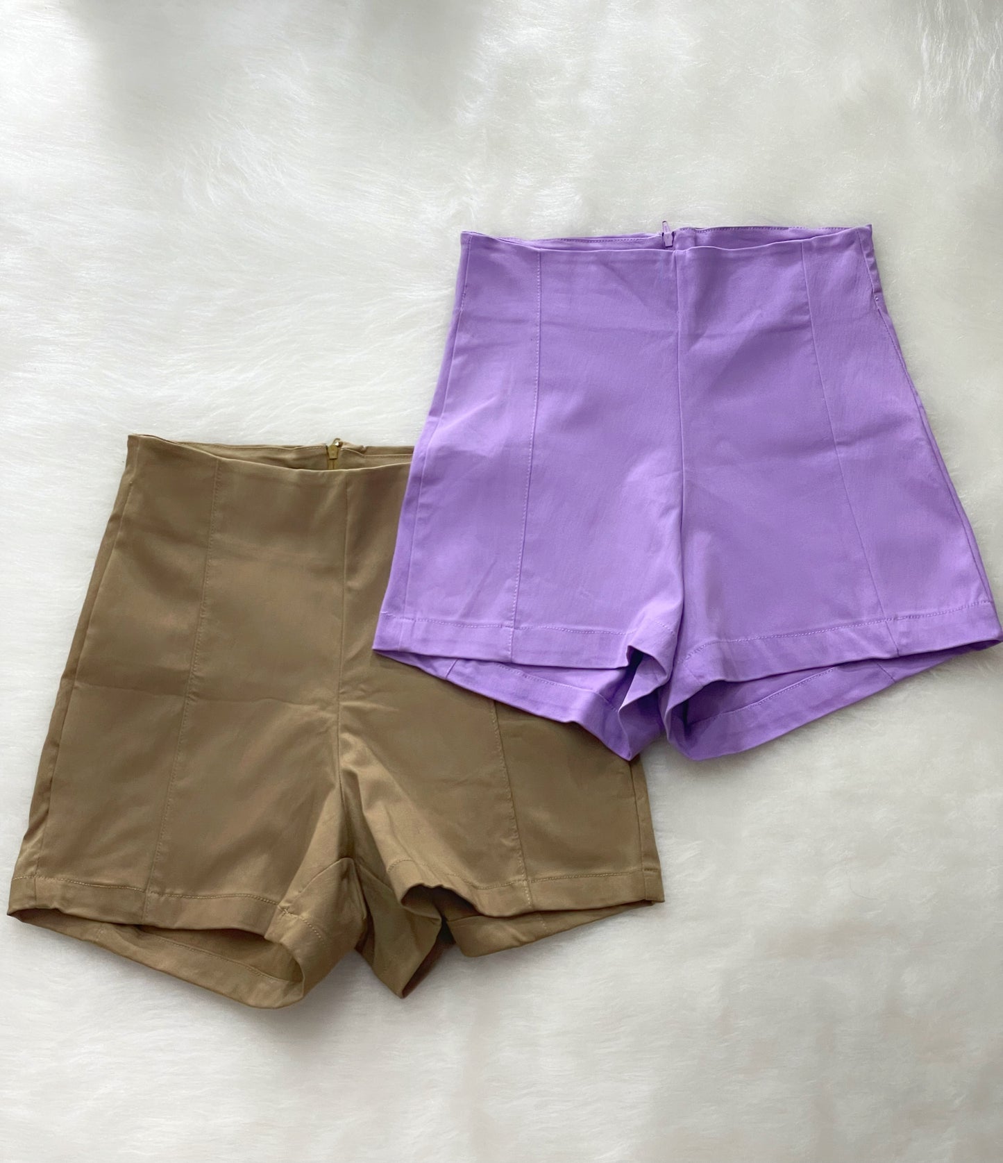 Short talle alto strech lila