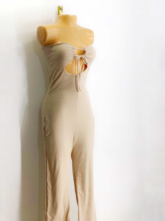 Enterizo largo beige
