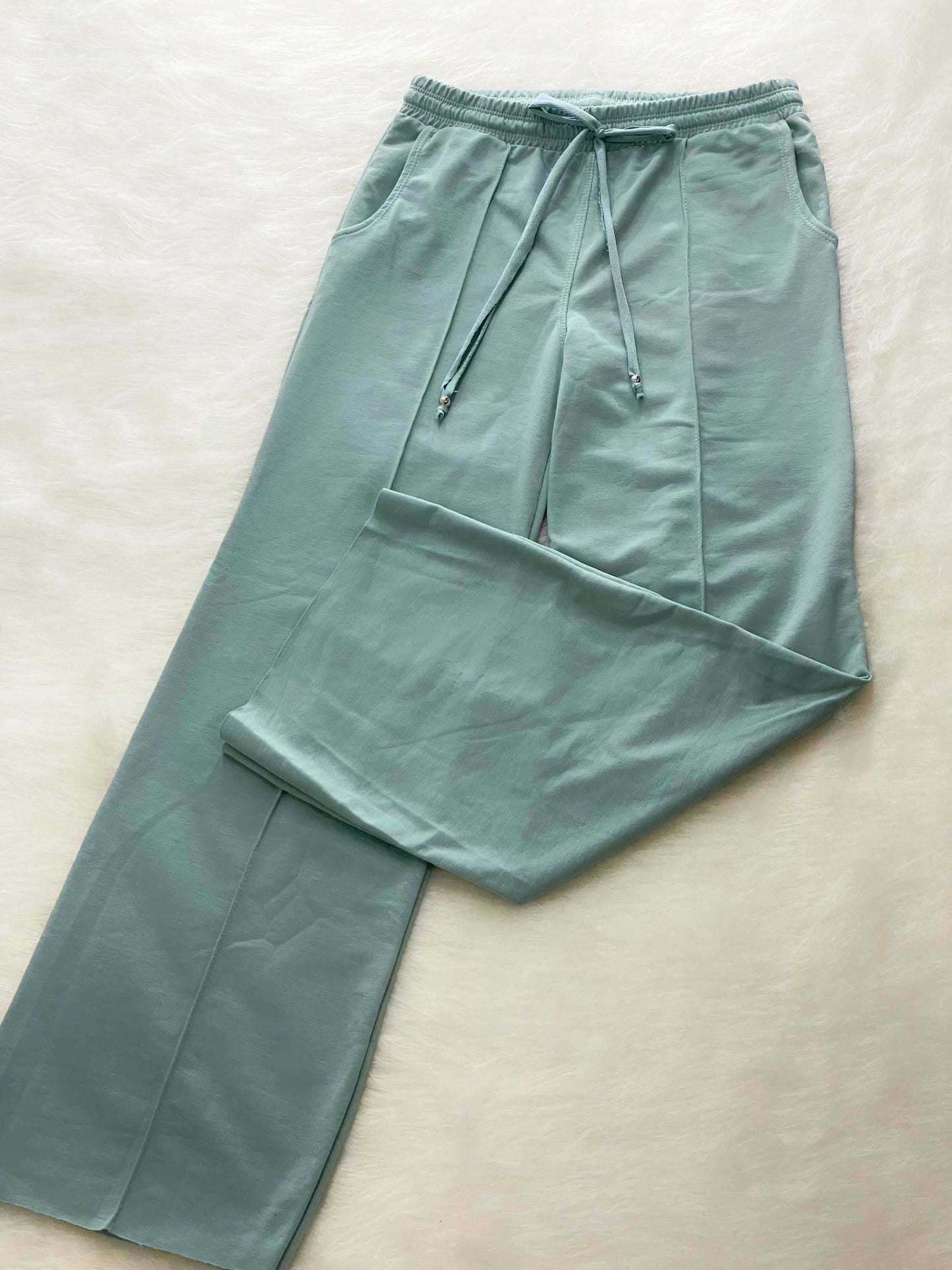 Pantalón bota campana verde agua marina