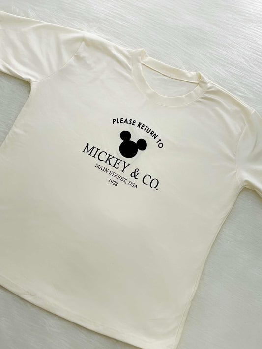 Suéter mickey mouse marfil