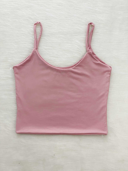 Crop top básico palo de rosa