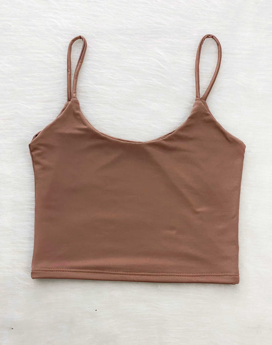 Crop top básico nude