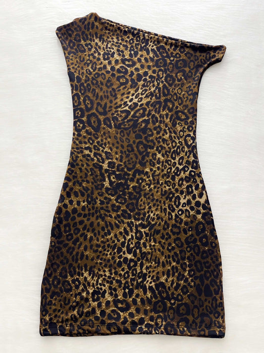 Vestido corto animal print