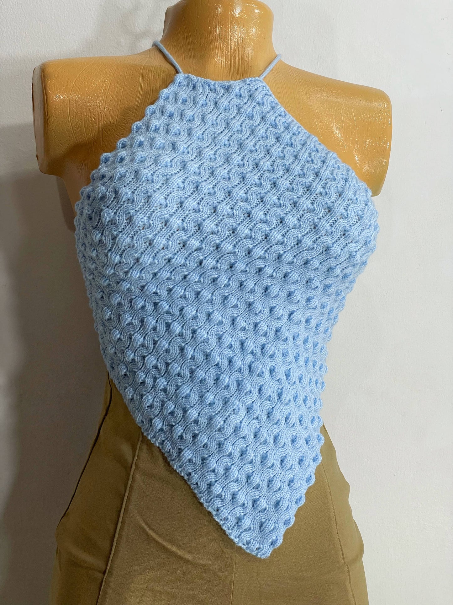 Top tejido azul bebe