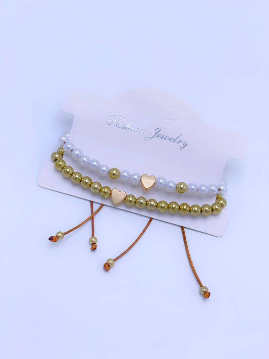 Pulsera de perlas x2