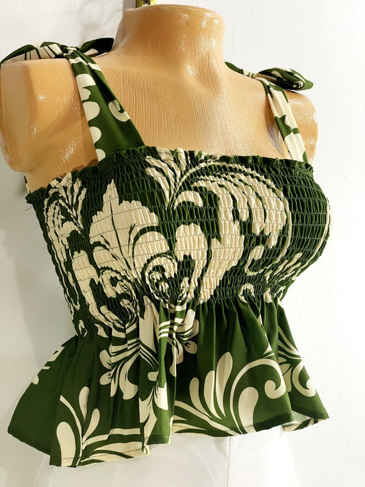 Blusa de boleros fondo verde