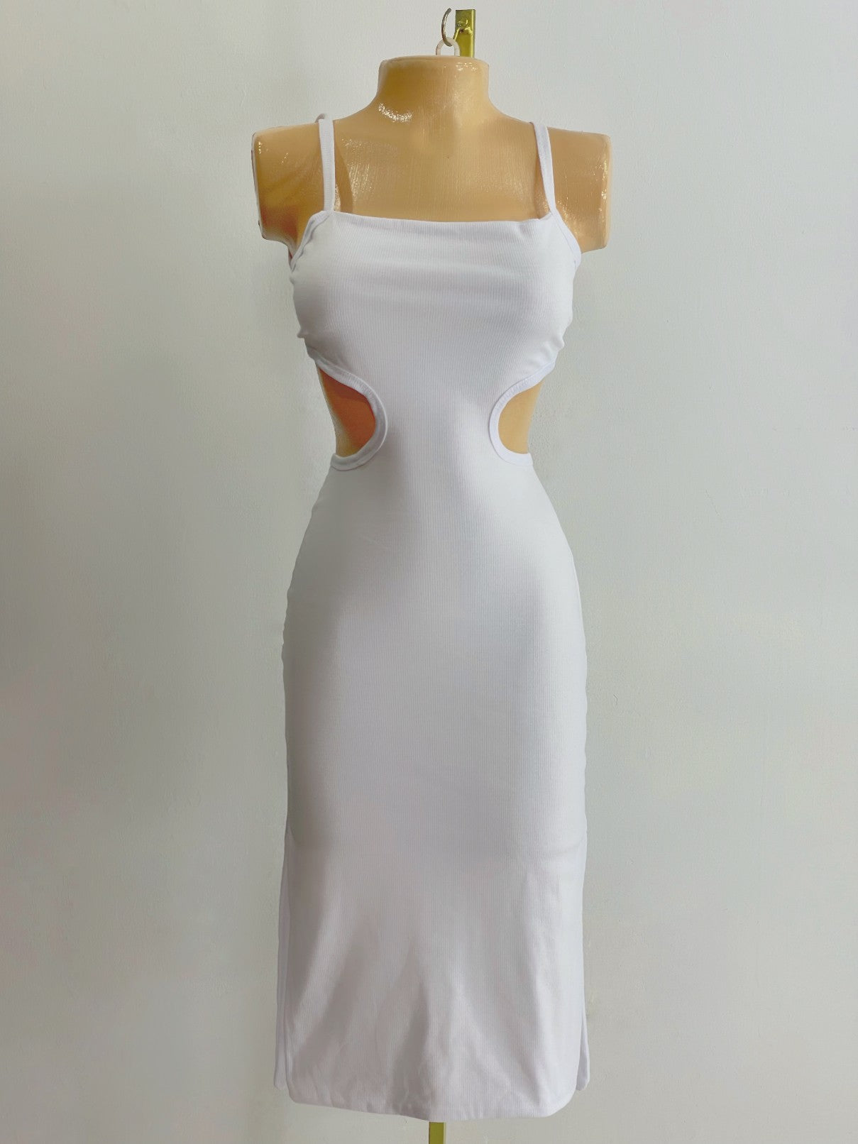 Vestido abertura en la espalda blanco
