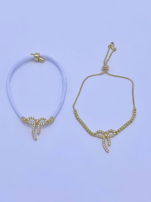 Pulsera graduable dije moño