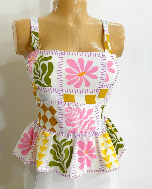Blusa estampada colores rosa