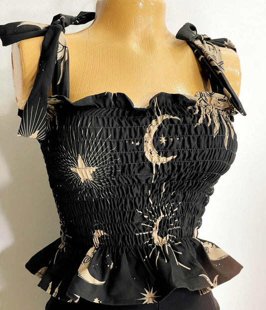 Blusa de boleros fondo negro