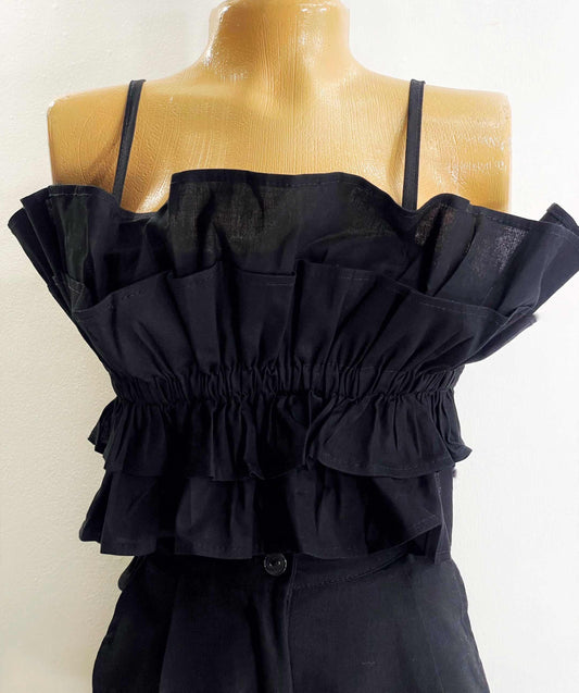 crop top boleros negro