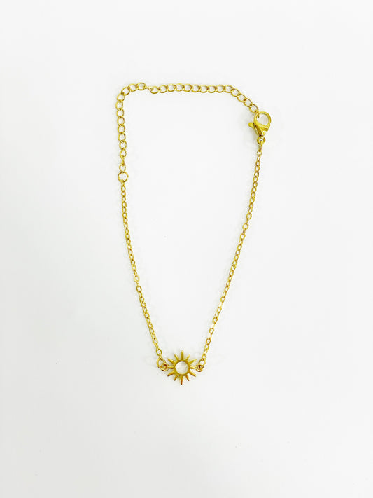 Pulsera dije forma sol