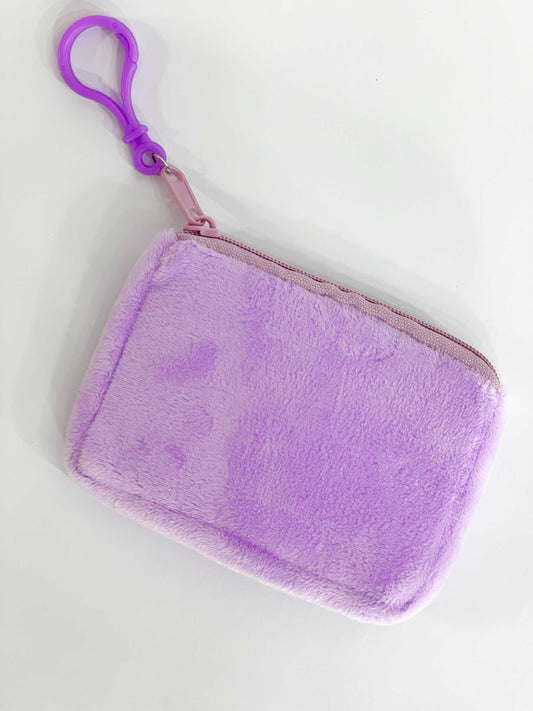 Monedero de felpa lila