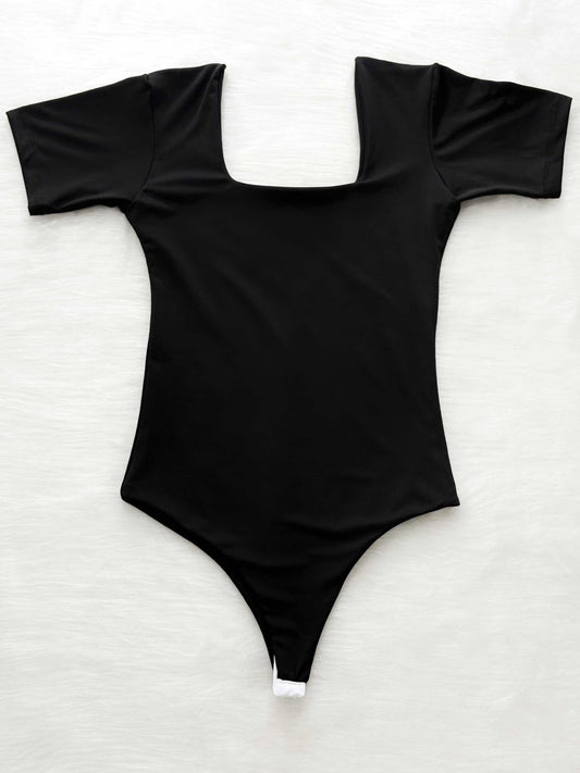 Body de mangas negro