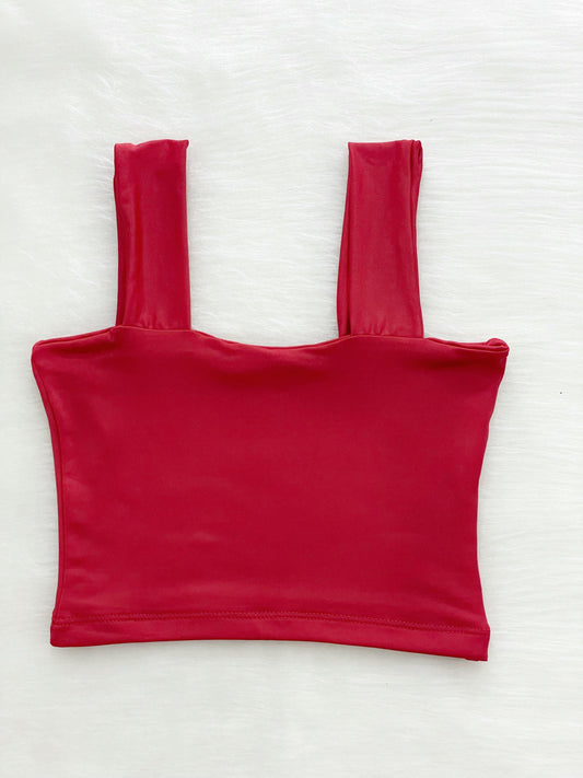Croptop de tiras rojo