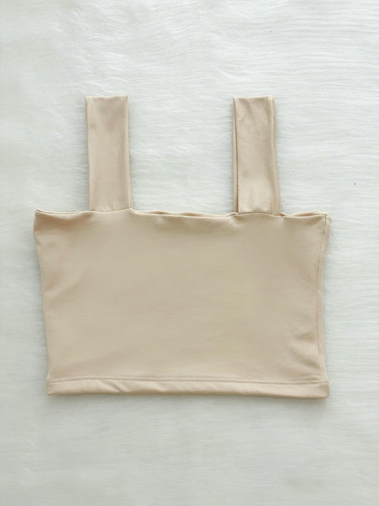 Croptop de tiras beige