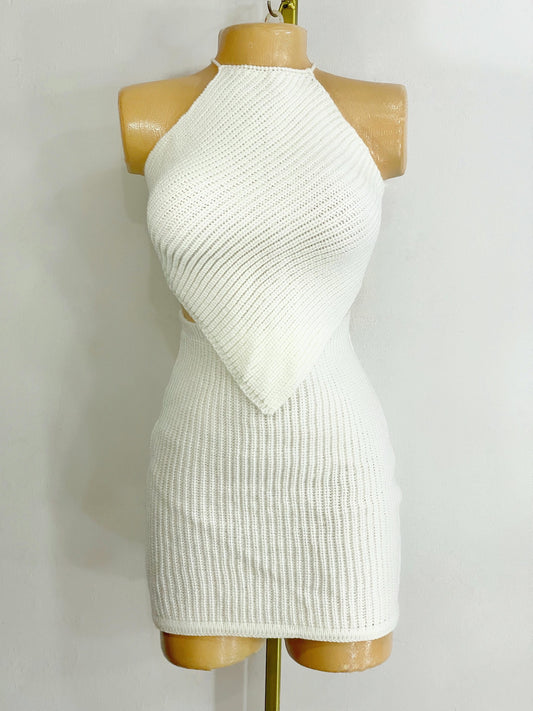 Set tejido blusa + falda blanco