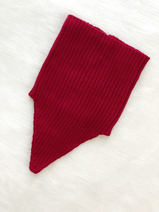 strapless tejido rojo
