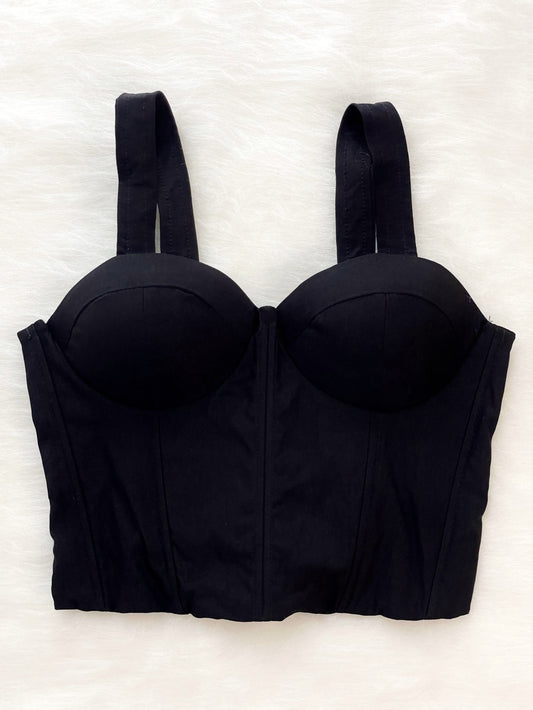 Corset de copas ajustable negro