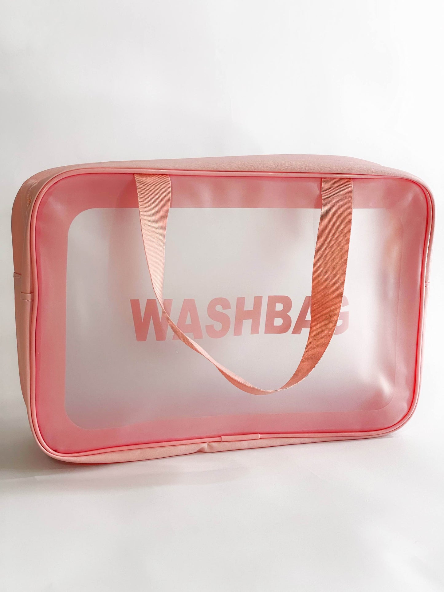 Neceser transparente washbag rosa