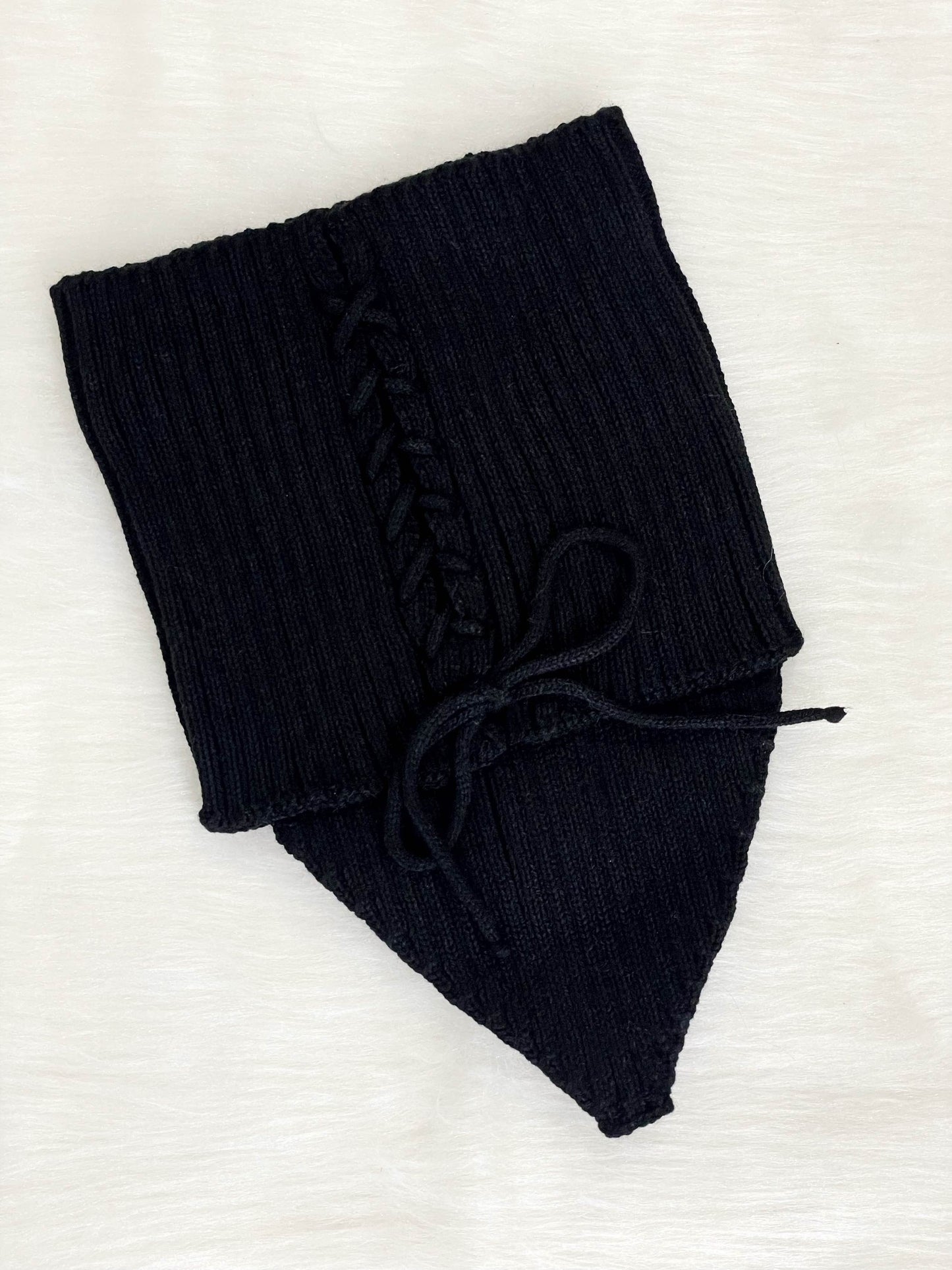 strapless tejido negro