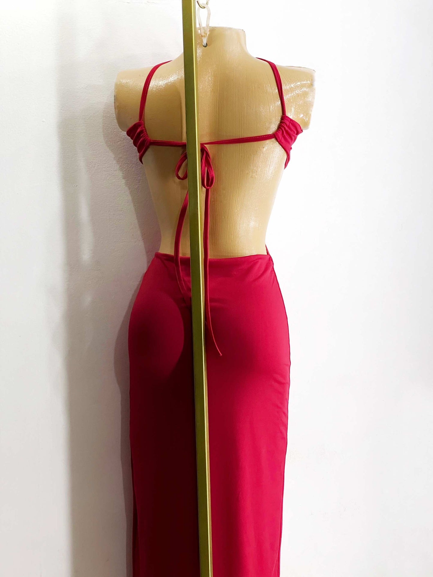 Vestido largo rojo