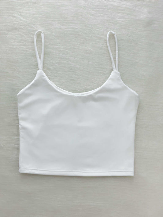 Crop top básico blanco