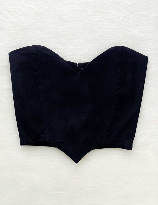 Corset estilo corazón negro