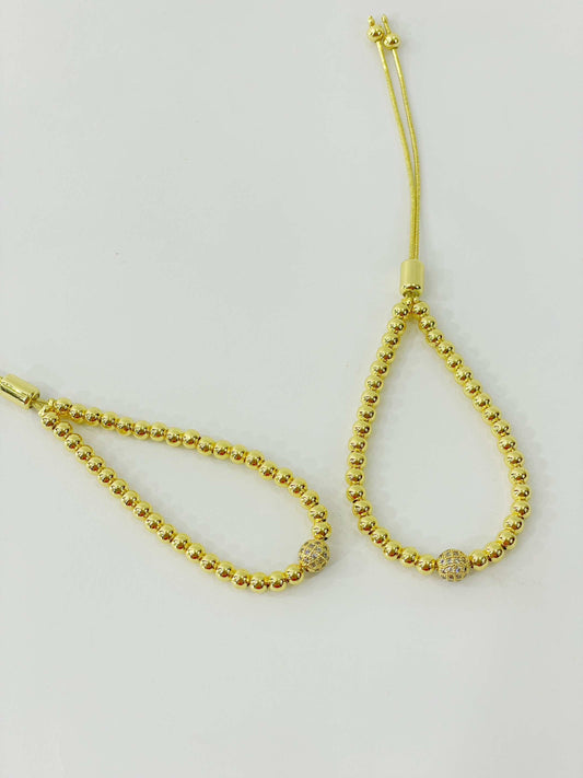 Pulsera ajustable balines rodinados 3 mm