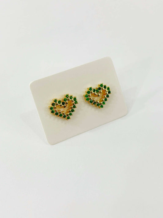 Topos en forma de corazon verde