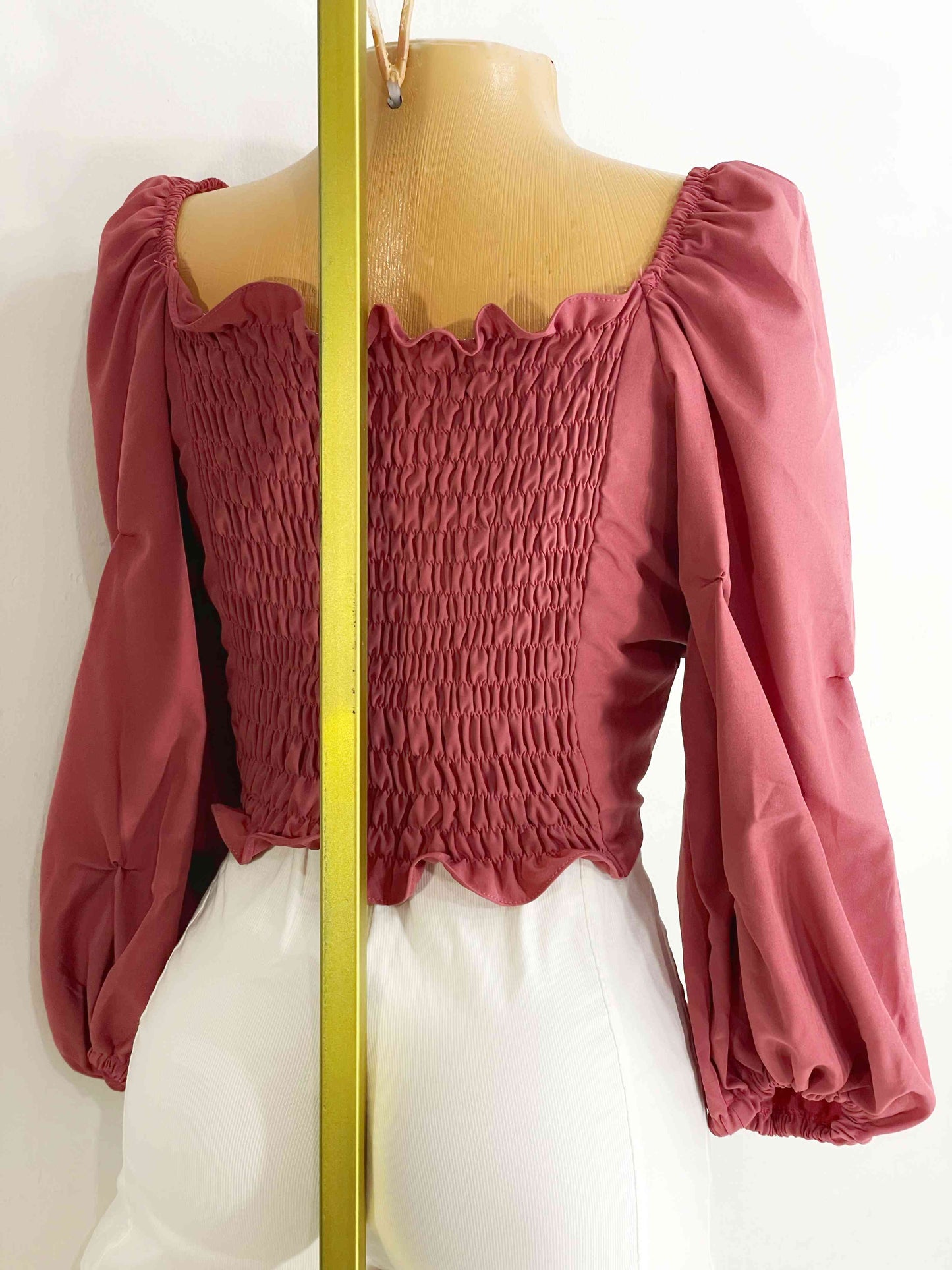 Blusa de mangas guayaba