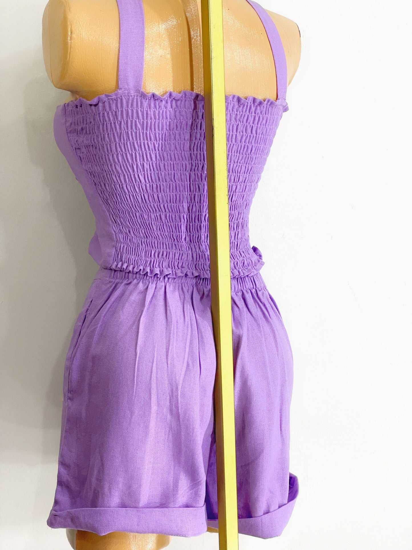 Set blusa + short lino lila